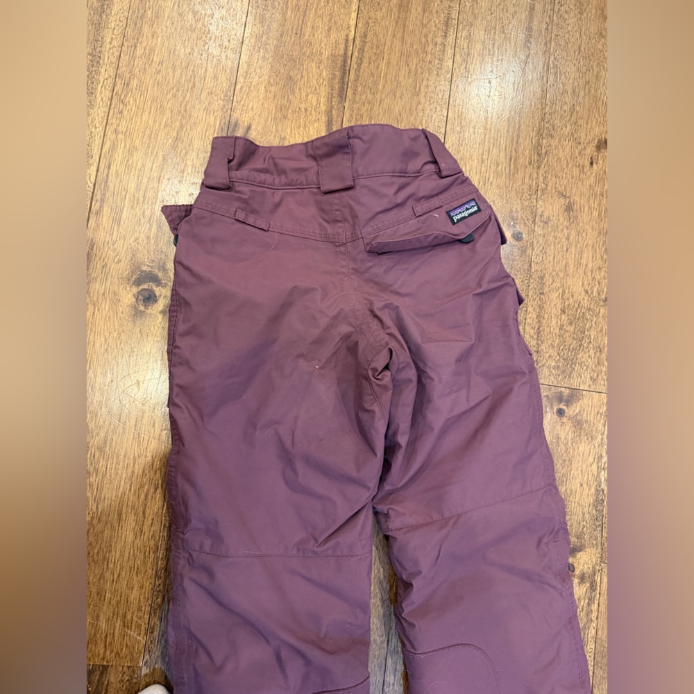 Patagonia Kids Burgundy snow pants XS - Picture 3 of 6